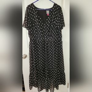 black and white polka dot dress